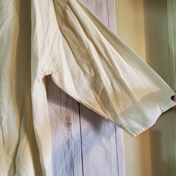 Soft Surroundings sz 2X cream pullover high low shirt 3/4 sleeve - Picture 6 of 7